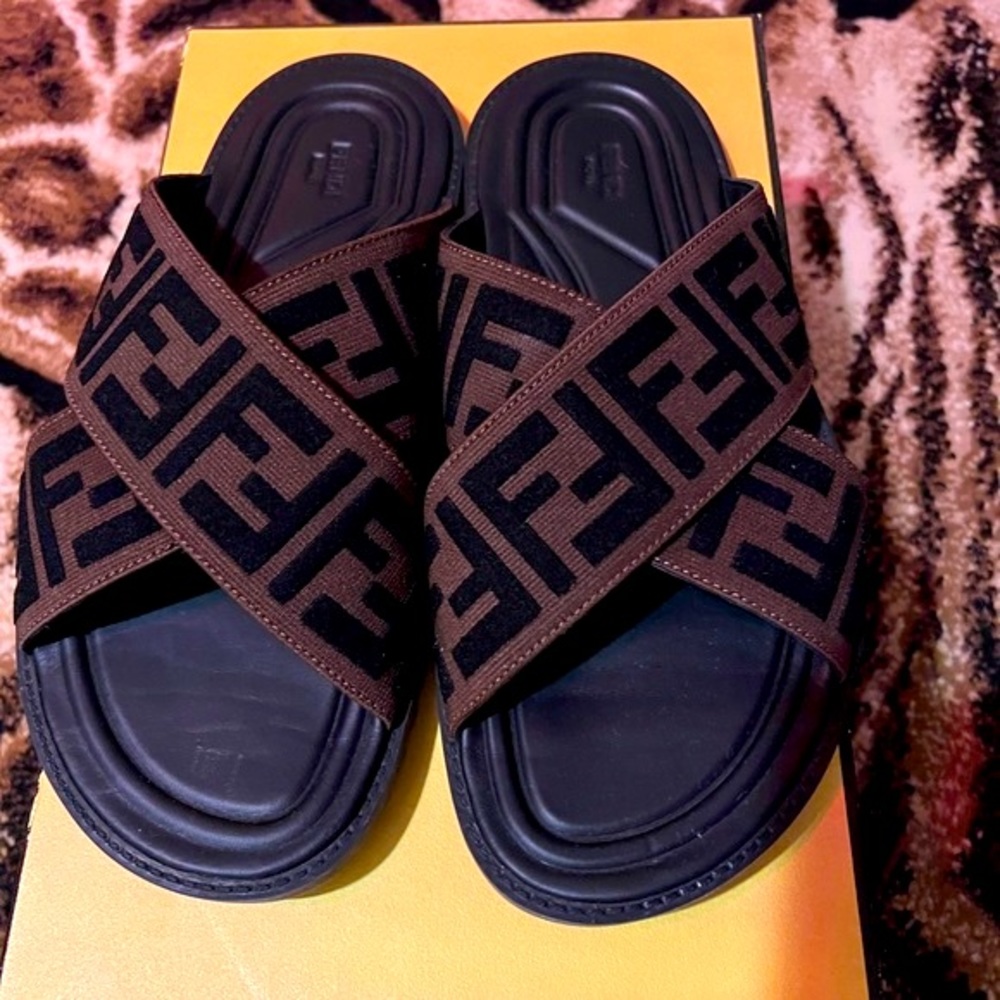 FENDI Monogram Slides